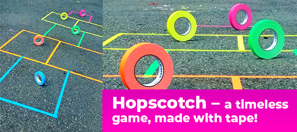 Hopscotch – a timeless game, made with tape!