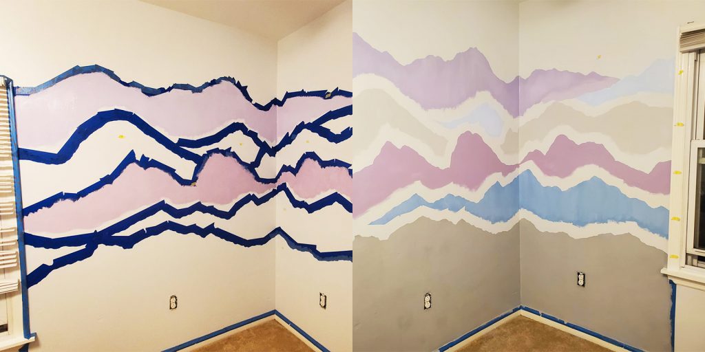 Carefully paint in each section of your mural