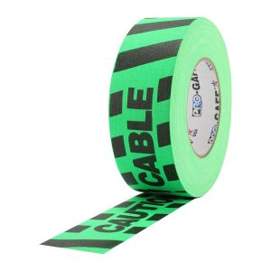 Caution Cable Fluorescent Green Stripes