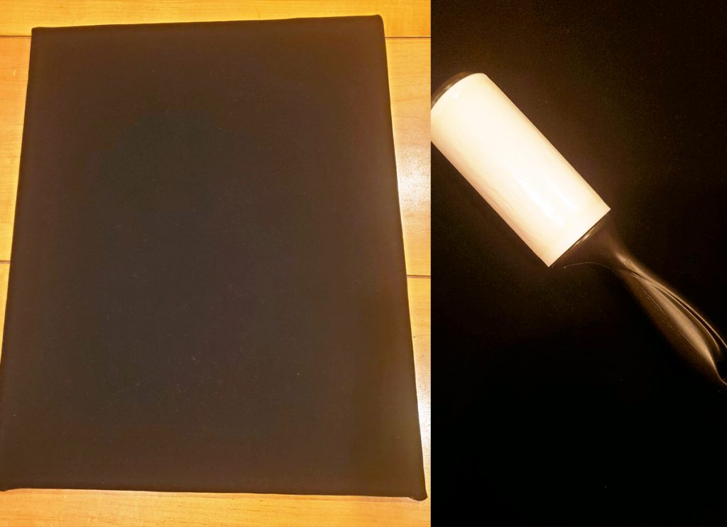 Creating a black background for the frame with Pro Flocking tape