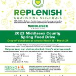 Flier for the Middlesex County Food Drive containing event details