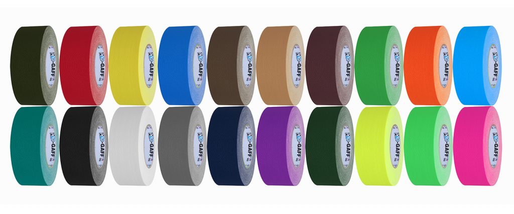 Pro Gaff Tape comes in 20 designer colors to match any event planning color palette