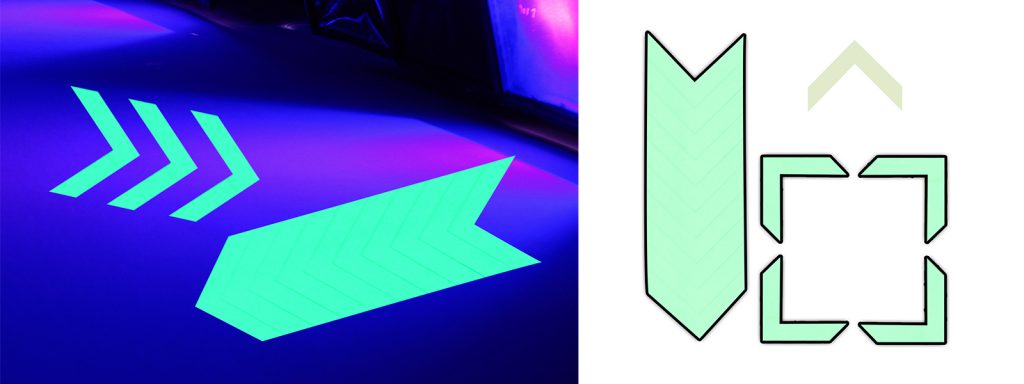 Pro® Glow Corners are perfect for spiking in dark areas