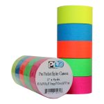 Pocket sized stack of matte cloth gaffers tape Fluorescent Colors