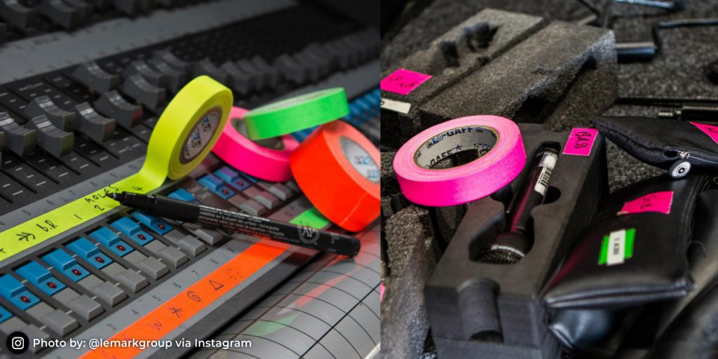 Pro Spike Tape is perfect for labeling audio boards and equipment