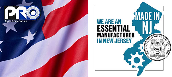 Pro Tapes® is a NJ Essential Manufacturer During the Covid-19 Crisis